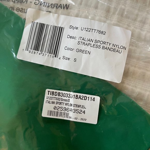 Tibi - Italian Sporty Nylon Strapless Bandeau - S - Picture 5 of 10